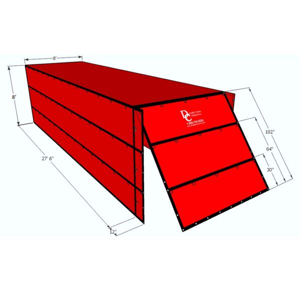 Lumber Tarp 8 foot drop 1pc. Red