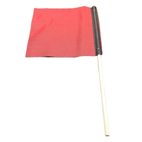 red pole safety flag
