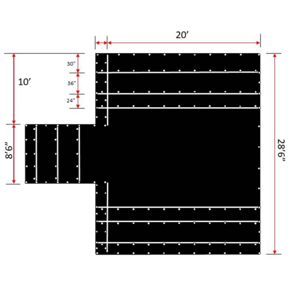 10 foot drop lightweight end section, semi truck and trailer