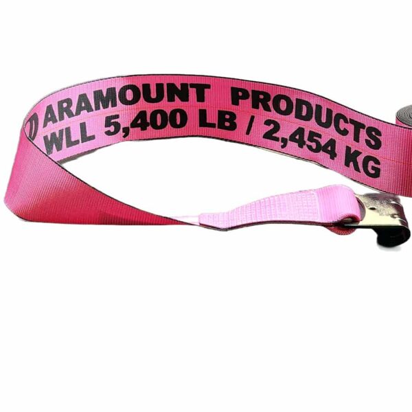 4" X 30' pink winch strap semi trailer